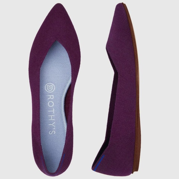 Rothy’s Aubergine Merino Wool Points - Picture 2 of 7